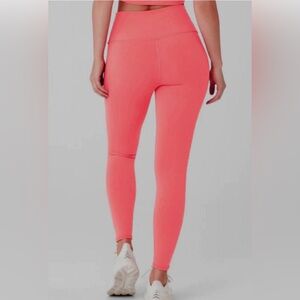 ALO Yoga AIRBRUSH Candy Orange Pink Size XS LEGGINGS Stretch 7/8 Low POCKET